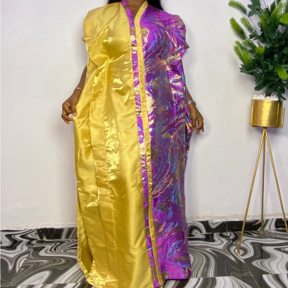 New brocade/mikado Bubu Boubou dress